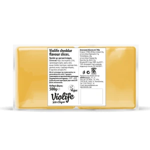 VIOLIFE SLICES CHEDDAR 5X500ΓΡ