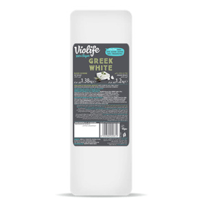 VIOLIFE GREEK WHITE BLOCK 8X1.2ΓΡ (ΛΕΥΚΟ ΤΥΡΙ VEGAN)